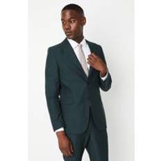 Green - Men Suits Burton Mens Dark Green Slim Fit Suit Jacket 34R