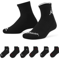 Underwear Jordan Younger Kids' Ankle Socks 6 Pairs Black Polyester 7-9