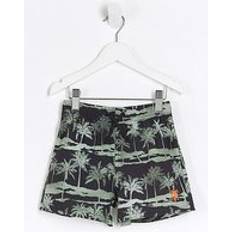 Black Swim Shorts River Island Mini Mini Boys Palm Tree Swim Shorts Black, Black, Age: 18-24 Months age: 18-24 MONTHS