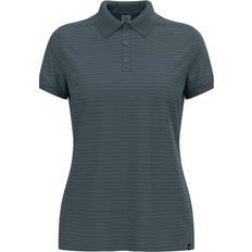 Femme - Naturel Polos Odlo Polo Fibres Naturelles Ascent - Bleu Pétrole