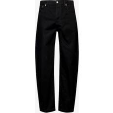 Alexander McQueen Men Trousers & Shorts Alexander McQueen Mens Black Brand-patch Waist-adjuster Regular-fit Jeans