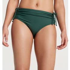 XXS Bikini Bottoms Calia CALIA Women's Mid Rise Ruched Side Swim Bottom, Medium, Green