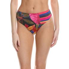 Nylon Bikinis Farm Rio Floral Tropical Colorful Stripes High-Waist Bikini Bottom