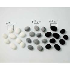 Ceramics Pebbles Grey 24 Pieces