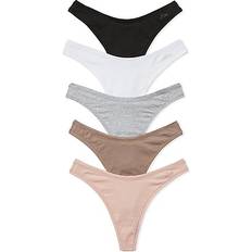 PINK High-Leg Thong Panties 5-pack - Spring Basic