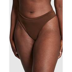 Brown - Thongs Panties PINK Seamless High-Leg Thong Panty, Brown, Women's Panties