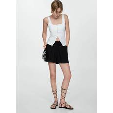 Mango Dam Shorts Mango Fluid Shorts With Drawstring - Svart