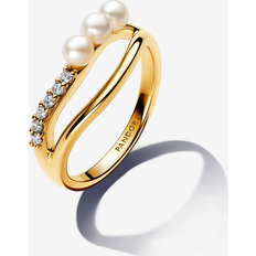 Pandora White Rings Pandora Ring 163258C01 gold