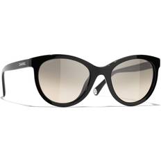 Chanel Dame Solbriller Chanel Pantos Sunglasses C50148 - Black