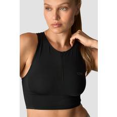 Topit ale ICANIWILL Mirage Cropped 1/4 Zip Tank Top Wmn, Black