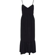 Nainen - XXS Mekot Pieces Pcsade Strap Long Dress - Musta