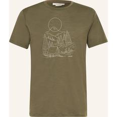 Herre - Merinoull - S T-skjorter Icebreaker Men Merino Tech Lite Iii Ss Tee Sunset Camp Loden