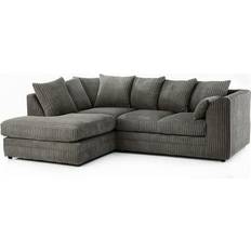 Furniture 786 Chicago Jumbo Cord Grey Sofa 212cm 4 Seater