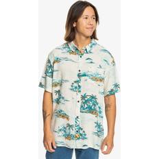 Naturale - Uomo Camicie Quiksilver Longmanhill Camicia a maniche corte da Uomo - White