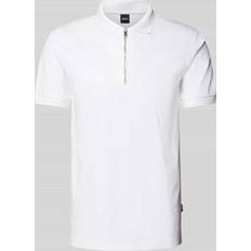 BOSS Polston Slim Fit Short Sleeve Polo Shirt White, White, 2Xl, Men