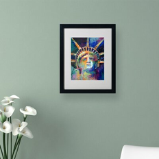 Wall Decorations Trademark Fine Art 'Statue' Richard Wallich Painting Print on Framed Art 14x14"