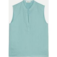 Leinen Blusen Marc O'Polo Leinenbluse hellblau