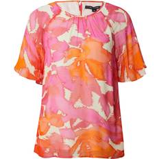 Orange Blusar Comma Chiffon Blouse - Coral