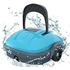 Wybot poolroboter, poolsauger akku mit dual-antriebsmotoren, bis 50qm 3,6kg Blau 6 kg