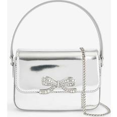 Self-Portrait Patent Leather Micro Bag Silver