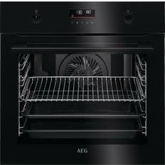 AEG Asistencia de Ventilador Hornos AEG BPK535060B Cristal Negro Pirólisis Negro