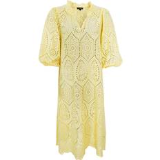 Black Colour Tøj Black Colour Elva Dress - Pastel Yellow