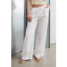 Noella Samira Linen Pants White