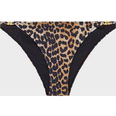 Ganni Donna Intimo Ganni Bikini Bottom Printed Emblem Leopard - Marrone