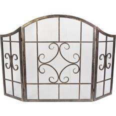 Brown Fireplace Accessories Panacea Open Hearth Brown Brushed Steel Fireplace Screen