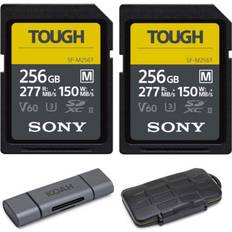 Sony 256gb sf-m series high speed tough sd card 2 pack bundle