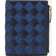 Bottega Veneta Wallets Bottega Veneta Small Bifold Denim Wallet ABYSS-INDIGO