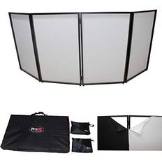 ProX XF-4X3048B Black Aluminum 4 Panel DJ Booth LED Facad