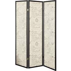 Room Dividers Coaster Felice 3-Panel French Script Print Room Divider