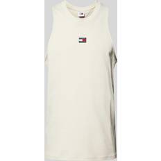 Beige - Herren Tanktops Tommy Jeans Tanktop mit Label-Badge