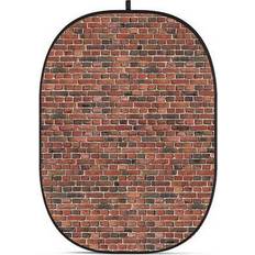 Fonds Photo Glow CBA-WB0006 5x6.5' Fabric Collapsible Backdrop, Brick Wall