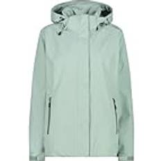 Zilver Regenjassen CMP Dames Zip Hoodie Jas - Groen