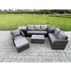 Garden & Outdoor Furniture Fimous Patio Garden Wicker 7 Outdoor Lounge Set, 1 Table incl. 1 Sofas