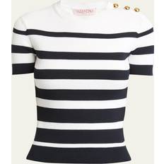 Valentino Vêtements Valentino Stripe Top - Navy & Avorio