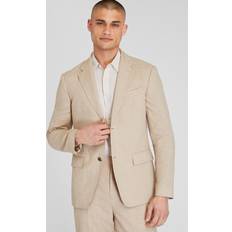 Lino Abiti Club Monaco Tech Linen Suit Blazer - Light Khaki Mix