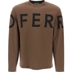 Ferragamo Uomo Top Ferragamo Long Sleeved T-shirt With Graphic Logo