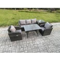 Garden & Outdoor Furniture Fimous Rattan Wicker Conservatory Outdoor Lounge Set, 1 Table incl. 1 Sofas