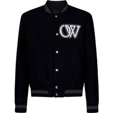 Off-White Outerwear Off-White Black Varsity Bomber Jacket BLACK