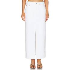 Organic Fabric Skirts Agolde Leif Skirt in White. 23, 24, 25, 26, 27, 28, 29, 30, 32, 33, 34