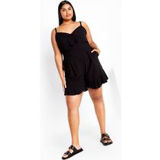 Normal Waist - Women Jumpsuits & Overalls City Chic PLAYSUIT OASIS Black 20