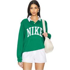 Manga Corta Suéteres Nike Club Fleece Polo Sweatshirt, Green