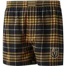 Gold - Men Men's Underwear Concepts Sport Men's Black/Gold Vegas Golden Knights Flannel Boxers