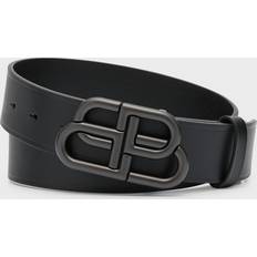 Balenciaga Men Accessories Balenciaga BB Large Belt Calfskin - Black