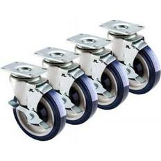 DIY Accessories Krowne Sold by: MSC Industrial Supply, Economy Series 2-3/8 x 3-5/8 Plate Caster 5 Wheel Set of 4 30-113S