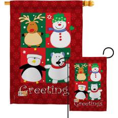 Flags & Accessories Breeze Decor Pal's greetings snowman winter merry christmas garden yard banner house Flag