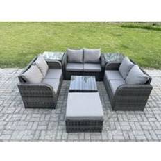 Garden & Outdoor Furniture Fimous Garden 7 Wicker Outdoor Lounge Set